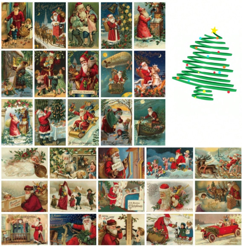 15pcs Vintage Christmas Greeting Cards